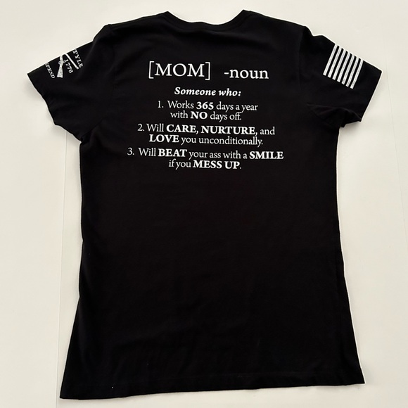 Grunt Style Black White Mom Cotton tee shirt size XL - Picture 2 of 9